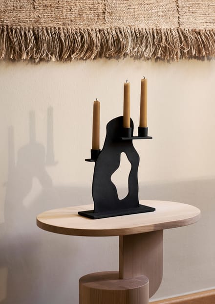 Ferm Living Erode Kandelaar - aluminium zwart