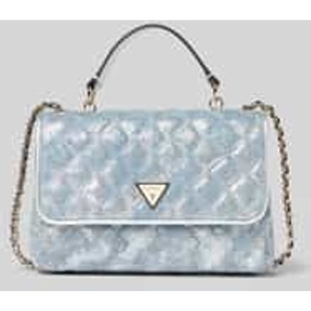 GUESS schoudertas Giully II 2 Compartment Convertible Flap Metallic Denim Lichtblauw