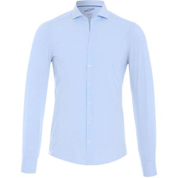 Pure H.Tico The Functional Shirt Strepen Blauw - Maat 42 - Heren - Overhemden Formeel