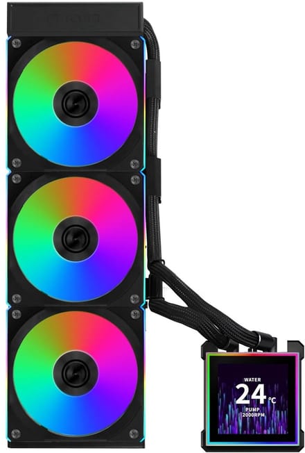 360mm AIO Waterkoeler met IPS LCD Display - Krachtige en Stille CPU Koeling
