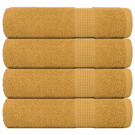 vidaXL - Handdoeken - FROGN - 4 - st - 50x100 - cm - 360 - g/m² - goud