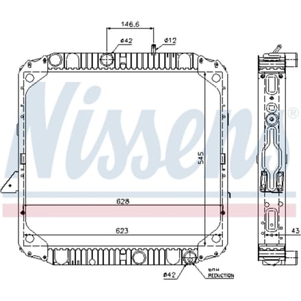 Radiator, motorkoeling NISSENS 62563