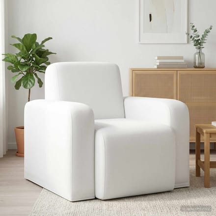 vidaXL - Fauteuil - Wit - Stof