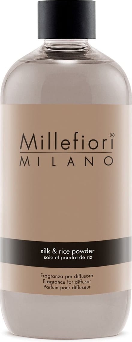 Millefiori Milano Navulling voor Geurstokjes 500 ml - Silk & Rice Powder