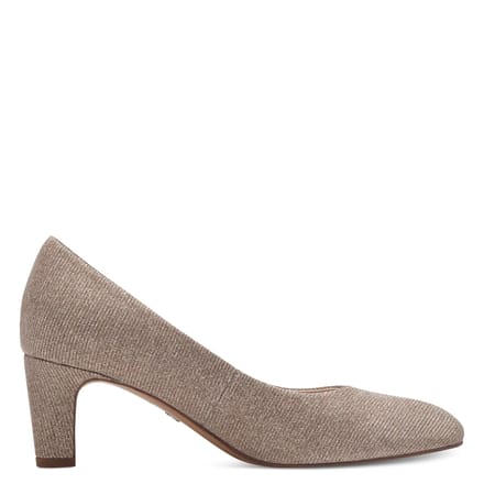 Tamaris dames pumps met glitters champagne - Beige