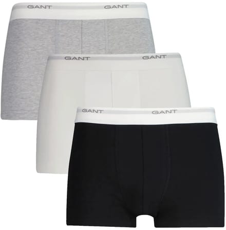 Gant Ondermode Core Trunk 3Pack Zwart-Wit / male