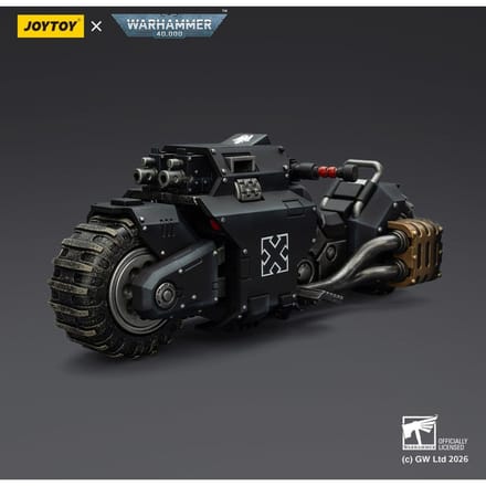 Warhammer 40,000 Raider-pattern Combat Bike Raven Guard with twin-linked bolt rifles 22 cm