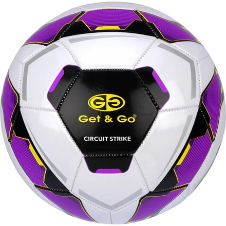 Get & Go Voetbal - Circuit Strike - Wit/Paars - Maat 5 - Ø ca. 22 cm