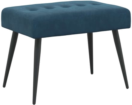 vidaXL - Bank - met - knopen - tufting - Blauw - 60 - x - 40 - x - 45 - cm - fluweel