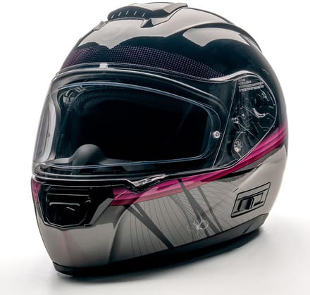 DXR Integraalhelm - Optimus Cherry-blossom - Zwart/Glanzend Roze - XS