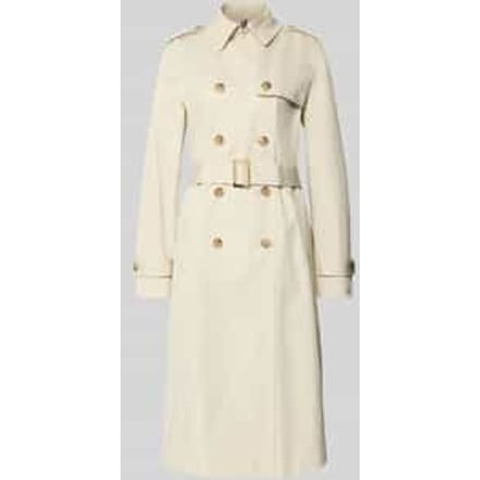 slim fit trenchcoat van puur katoen