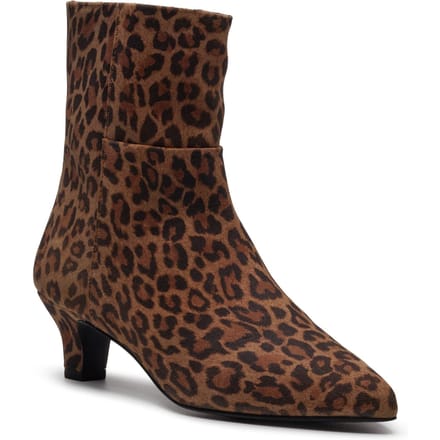 Hush Puppies Nahla Hakken Leren Dames Luipaard Enkelboots