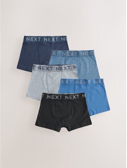 Next - Jongens - Set van 5 boxershorts - Blauw