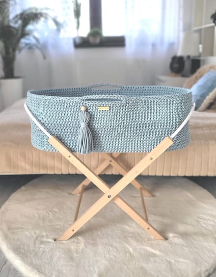 Mozesmand met vaste standaard «Sueño» | Mistig blauw