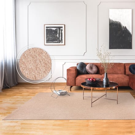 Flycarpets Laagpolig Vloerkleed Barnova Gemeleerd - Beige