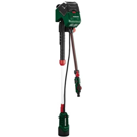 PARKSIDE® Accu-regentonpomp 12 V met accu en lader - Capaciteit: max. 1500 l/u - Opvoerhoogte: max. 11 m