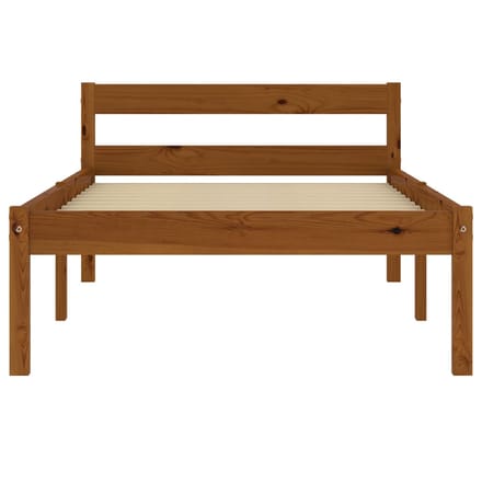 vidaXL - Bedframe - massief - grenenhout - honingbruin - 90x200 - cm