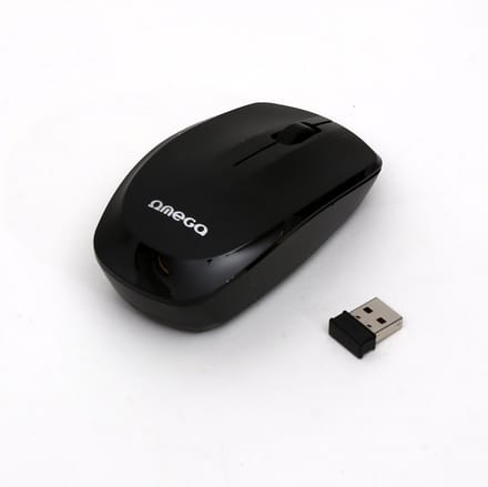 OMEGA - Draadloze Muis - 1200 DPI - Tot 10 Meter Bereik - Zwart