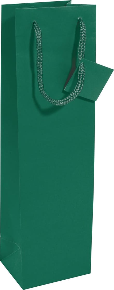 Sigel Cadeautas voor fles Met bodeminzetstuk en cadeaulabel GT502 Opaalgroen, Mat Papier 10 x 35 cm 1 stuk(s)