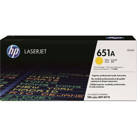 Tonercartridge hp ce342a 651a geel