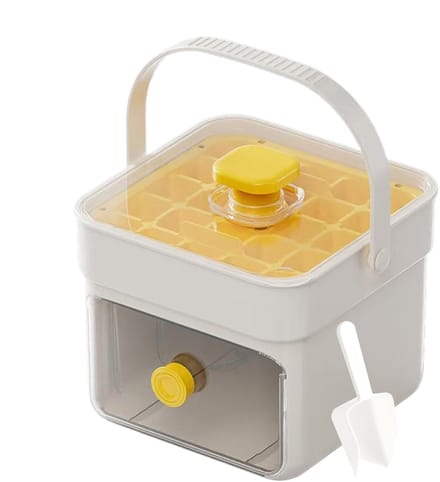 Ijsmaker Container - Chillcube Machine - Dranken Koelen - Dubbellaags Ontwerp - 1598 x 139 cm - Geel Wit