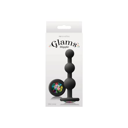 NS Novelties Glams Ripple Rainbow edelsteen - Zwart - 11.4 cm