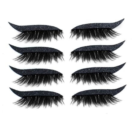 4 Paar Eyeliner Wimper Patch Universeel Type Cosmetica Lastics Eyeliner Wimper Patch zwart