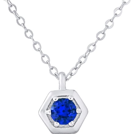 Solitaire ketting zirkoniumoxide zilver 925
