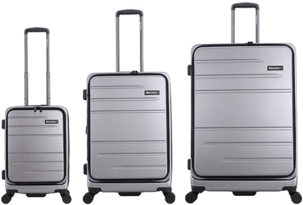 Discovery - Patrol | 3-Delig Polycarbonaat Kofferset - Zilver - Zilver / Set
