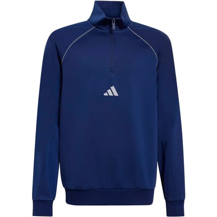 adidas Poly Pipe 1/4 Zip Tracksuit Junior - Blauw - Kind, Blauw 11-12Y