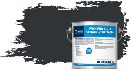 Wixx PRO Aqua Schakelverf Satin - 20L - RAL 7021 | Zwartgrijs