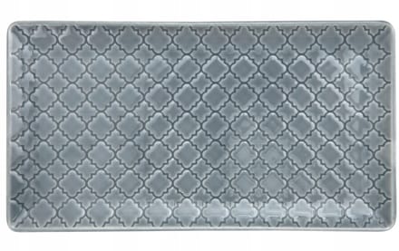 Marrakesz Platte Rechthoekige Schaal 24x13cm Grijs-Blauw