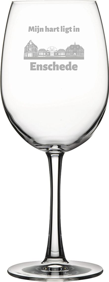 Gegraveerde Rode wijnglas 58cl Enschede