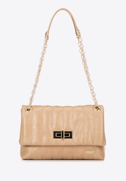 Wittchen Dames Tas - Eco-leer Crossbody - Twee Compartimenten - Klein - Beige