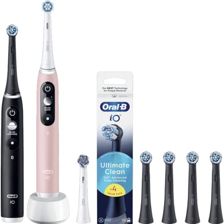 Oral-B iO Series 6N Duo Pack Zwart + Roze Value Pack