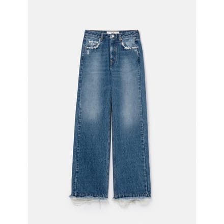 gerafeld gesneden jeans