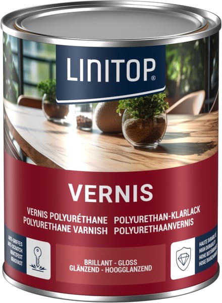 Vernis - Hoge sterke polyurethaan interieurvernis - Linitop - 2,5 L