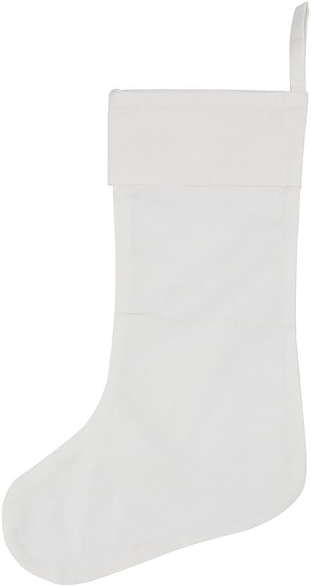 Kerstsok, H: 40 cm, B: 26 cm, 210 gr, wit, 1 stuk