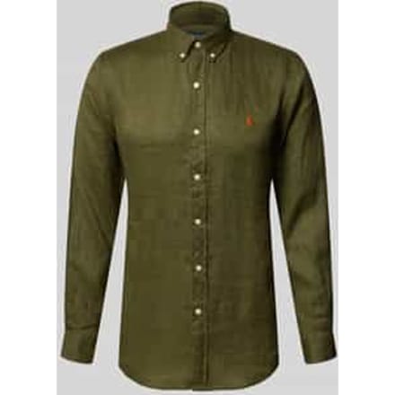 Slim fit vrijetijdsoverhemd van puur linnen