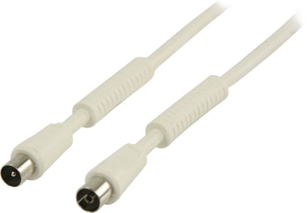 120 dB Coaxkabel Coax Male (IEC) - Coax Female (IEC) 15.0 m Wit