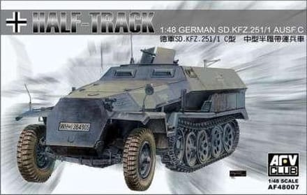AFV Club Modelbouwpakket Militaire voertuigen - 48007 Sd.Kfz. 251/1 Ausf. C Plastic - 1:48 - Modelbouw