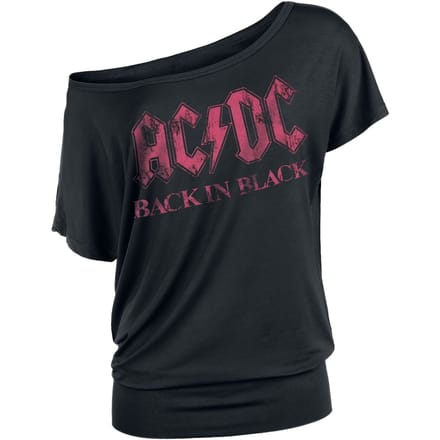 AC/DC T-shirt - Back in Black - L tot 5XL - voor Vrouwen - zwart