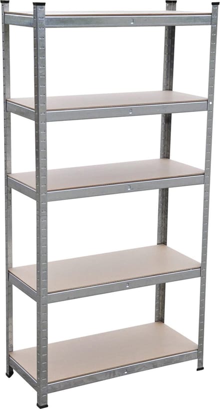 Kynast Stellingkast met 5 Verstelbare Planken - 172 x 75 x 30 cm - Staal - 75 kg Per Plank