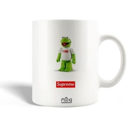 Mug en Céramique - Supreme - Kermit la Grenouille - 30cl - Blanc - Compatible Lave-Vaisselle