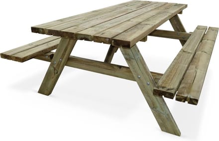 sweeek - Picknicktafel met 2 zitkanten voor 6 personen