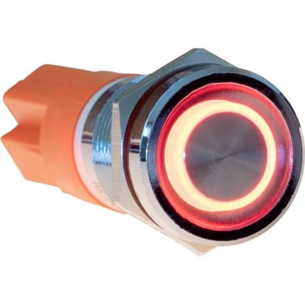 Joy-it Button12E-02 Button12E-02 Toetsschakelaar Continu Rood (Ø x l) 12 mm x 26.50 mm IK10, IP67 1 stuk(s)