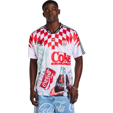Adidas Coca Cola T-shirts Heren - Wit - Maat XS - Poly Jersey