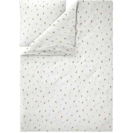 LIVARNO Mousseline dekbedovertrek 140 x 200 cm (Bloemen/wit)
