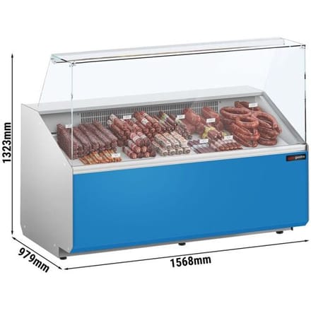 GGM Gastro Kühltheke - 1600mm - Frontblende Hellblau