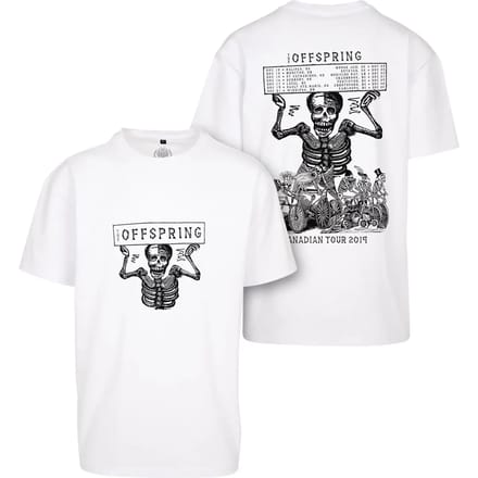 Merchcode The Offspring - Canadian Tour Oversize Heren Tshirt - S - Wit